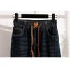 DIMANAF 2025 Plus Size Autumn Women Jeans Pants Denim Harlen pants Elastic Basic Blue High Waist Oversize Fashion Pants 5XL