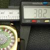 HAND-WINDING VINTAGE SWISS MENS POKER FACE GREEN COLOR DIAL WATCH A701123-5 R205b-a701123