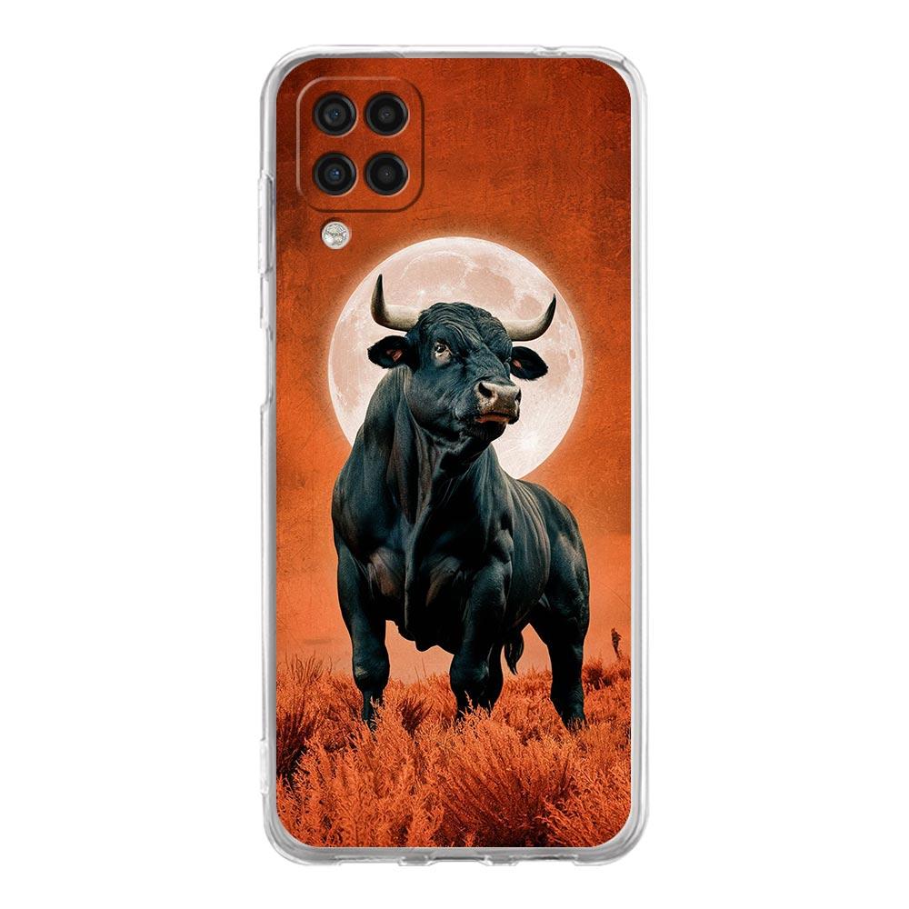 Mobilskal För Samsung Galaxy A13 A33 A35 A55 A73 A53 A23 A51 A71 A21S A72 A31 A41 A05s A03S A15 A25 5G Genomskinligt Skydd Tjurbjur Djur
