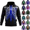 Men's Halloween Print Long Sleeve Pullover Hoodie with Pocket
