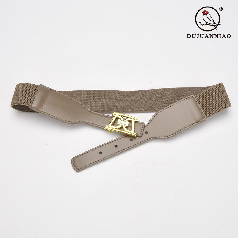 Black Belt Women'S Elastic Elastic Waist Seal Single Circle With Dress Shirt Jacket Sweater Waist Belt