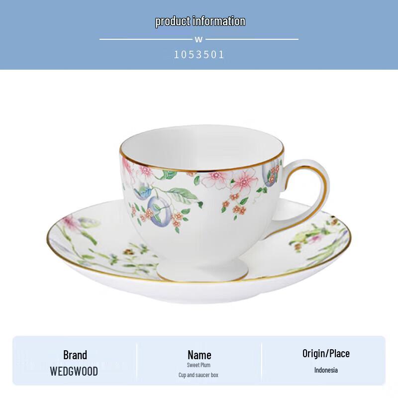 Wedgwood Sweet Plum Tea/Coffee Cup and Saucer Set