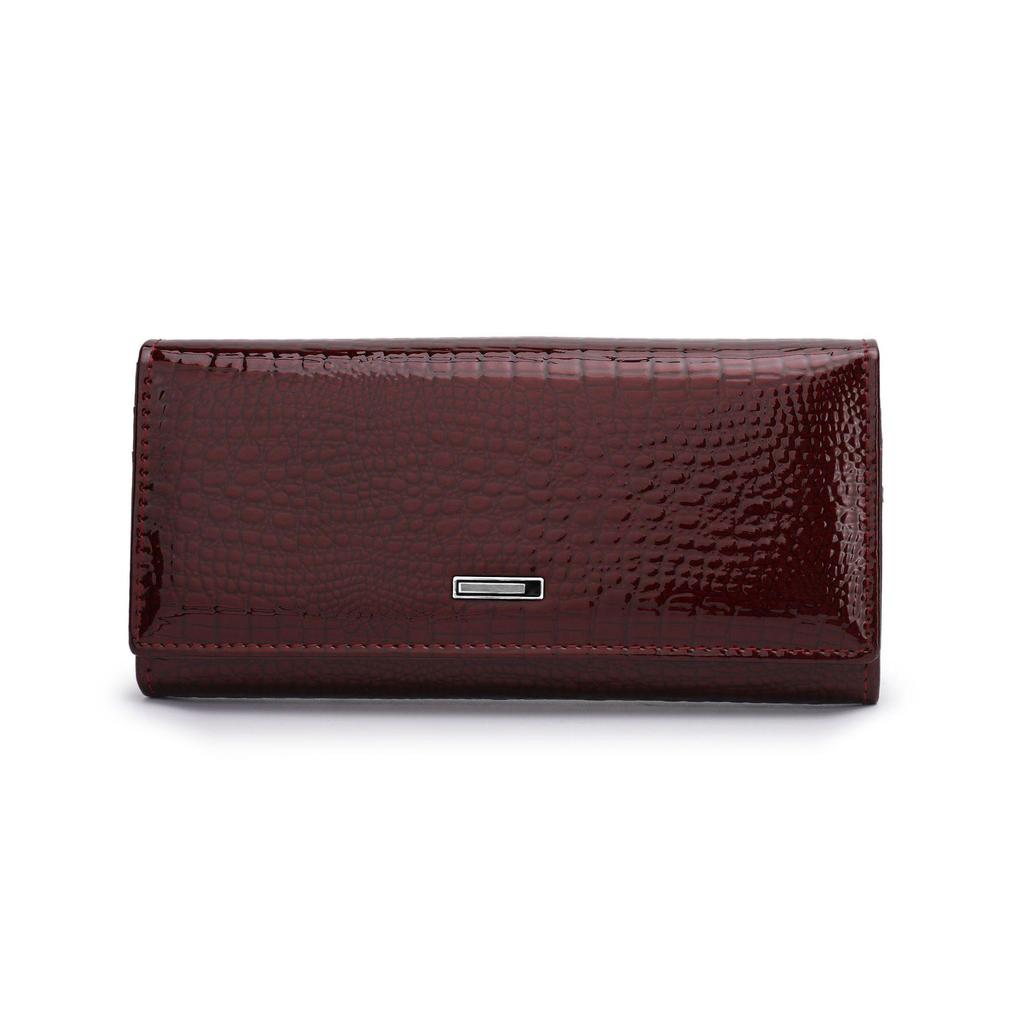 OZON Damen Echtleder Krokodilmuster Clutch & Armbandgeldbörse