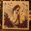 Interactive Family Crafts Christmas Faux Pearl Art Kit, Tree Wreath Painting DIY Sets Sparkling Diamond Craft Kit for Adults, Holiday Wall Decor Gift