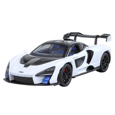 1/24 Mclaren Senna Super Sports Mini GT Alliage Métal Moulé Sous Pression Modèle de Voiture Son Lumière Collection Hobby Exposition Décorative Boîte Cadeau