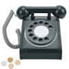 Kindersimulation Telefon Rosa Altmodisch Drehbarer Wählscheibenapparat Retro Design Holzsimulation Retro Wählscheiben Telefon