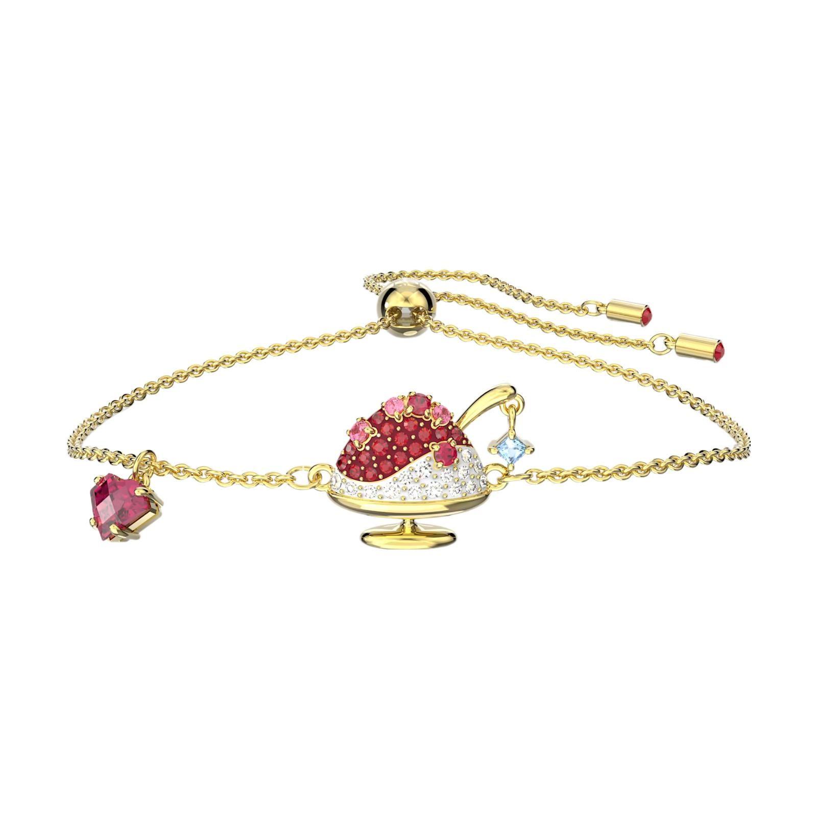Swarovski Cariti Bracelet Red Bean Ice Gold Plated Women bracelets 5634702 Red,F