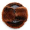 Faux Mink Trapper Hat Men Windproof Protection Winter Snow Hat Earflap Fleece Cap  Daily Commute