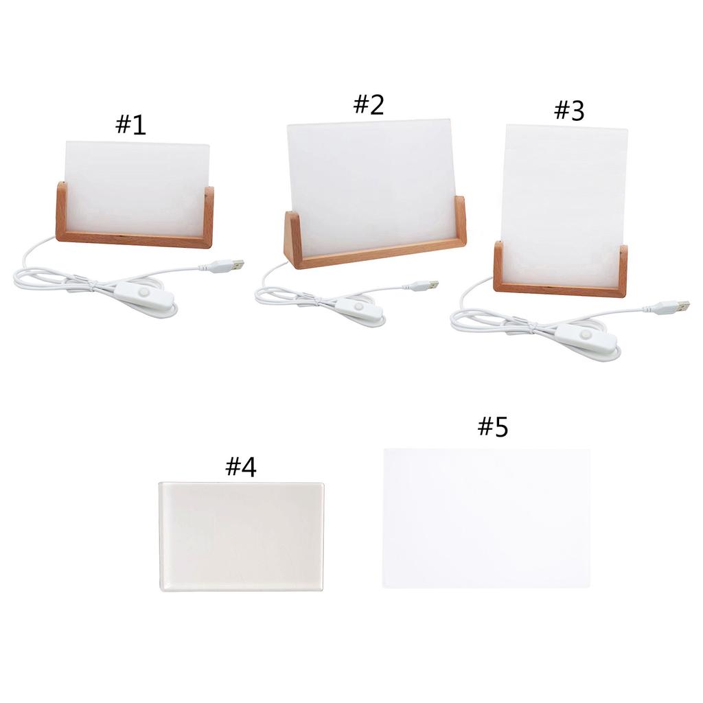 Acryl-Bilderrahmen für Sublimation mit LED-Licht Holzständer Heißpresse Fotorahmen für Fotografie-Enthusiasten Geschenk