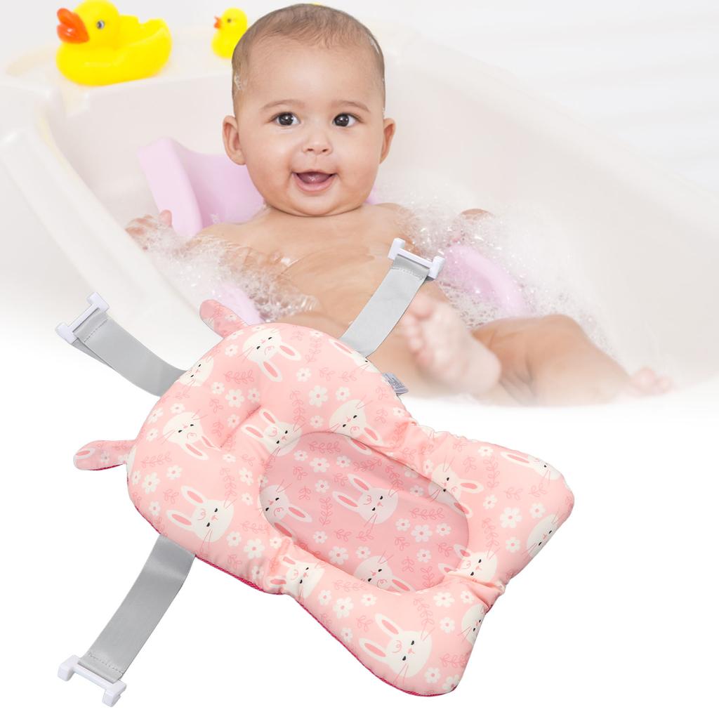 Tapis de bain pour bébé Antidérapant Doux Séchage Rapide Léger Assis et Couché Coussin de bain pour nourrisson pour nouveau-né