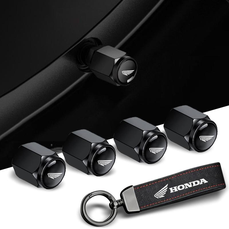 Motorcycle Tire Wheel Valve Caps Cover Suede Car Keychain Keyring For HONDA Hornet NT1100 CBR CB Shadow PCX VFR XADV Forza rlsh58