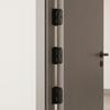 1/5Pcs Rounded Matte Black Door Hinges Flat Iron Bifold Residential Standard Bedroom Indoor House Door Hardware Essentials Accessories