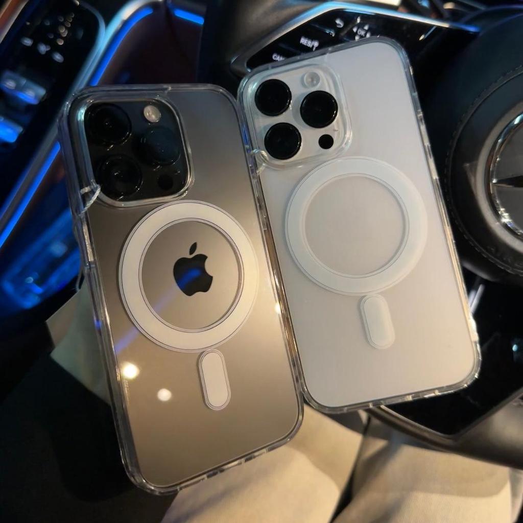 Transparent Magnetic Case for iPhone 11/13/14 Pro Max, 15 Pro, and 16