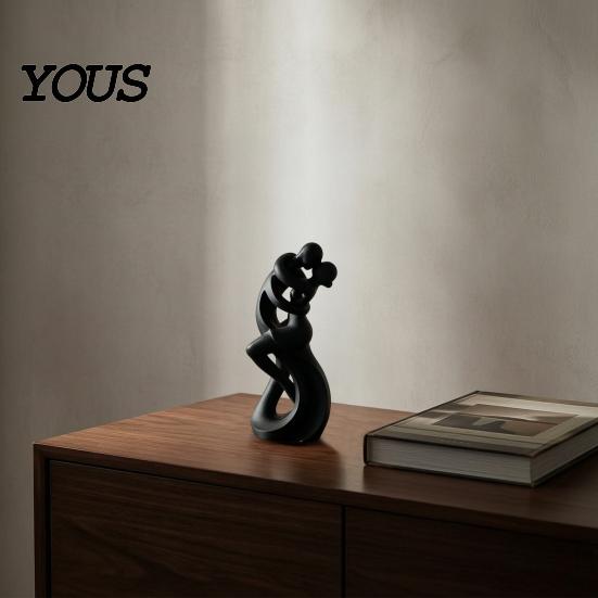 Decorazione Coppia che Balla Statuetta Ballerina che si Abbraccia Stampata in 3D, Scultura Statua Astratta Minimalista, Ornamento per Casa, Ufficio, Soggiorno