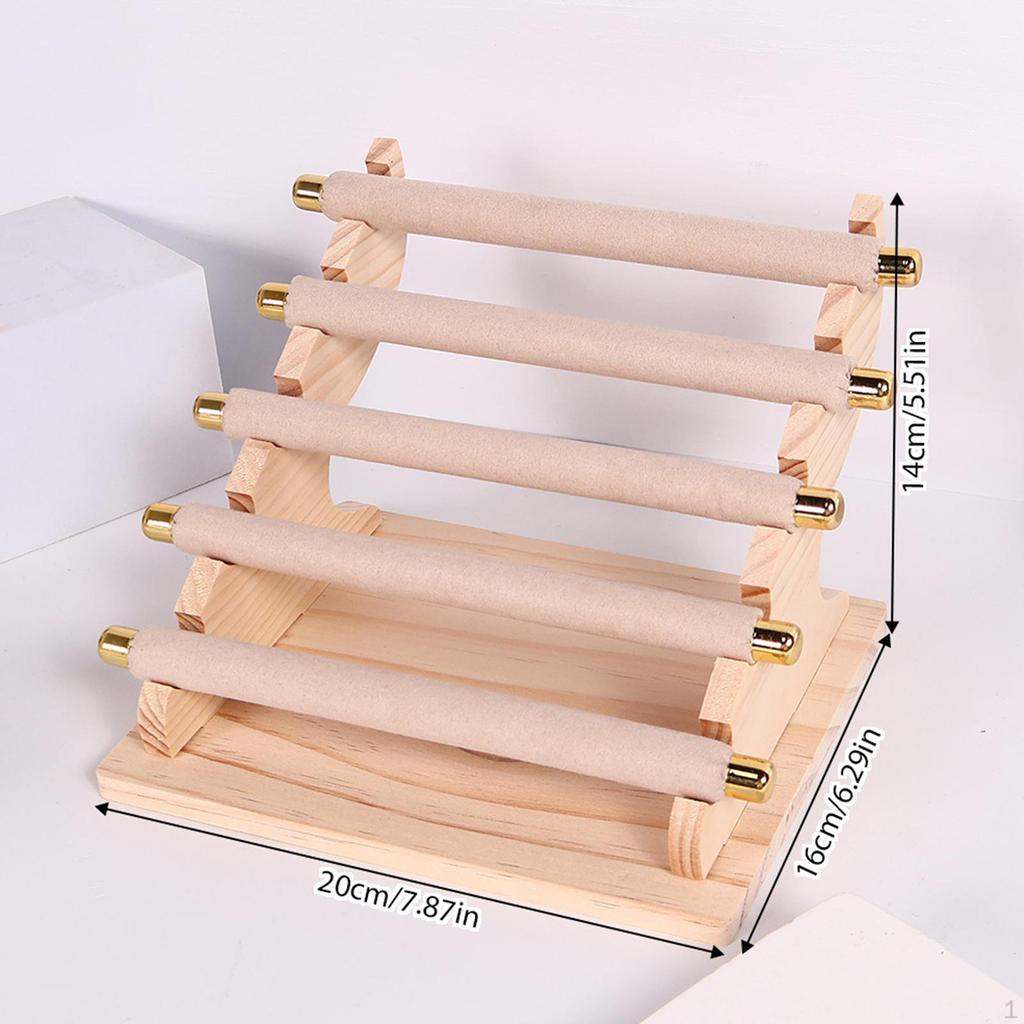 Holder Stand Wooden Base, Detachable, Versatile, Jewelry Organizer for Vanity Dresser Show Shop re