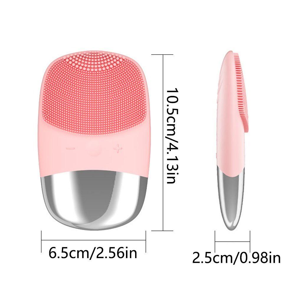 Sonic Vibration Silicone Facial Cleansing Brush Vibrating Facial Massager  Skin Care Tools