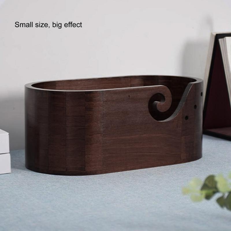 Yarn Bowl Oval Yarn Storage Bowl Handmade Knitting Bowl Wool Yarn Bowl Holder Knitting Accessories for Craft Lovers
