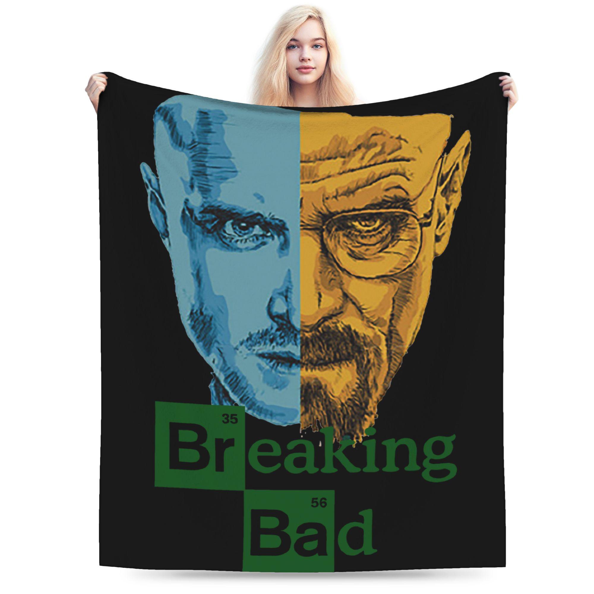 Super Breaking Bad Blankets Walter White Heisenberg Jesse Pinkman Flannel Throw Blankets for Home Restaurant Textile Decor 75x90cm