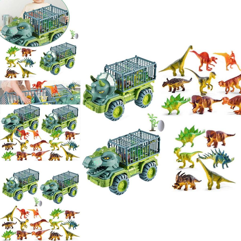 Mini Cute Dinosaur Trucks Triceratops Tyrannosaurus For Easy Grasp And Play