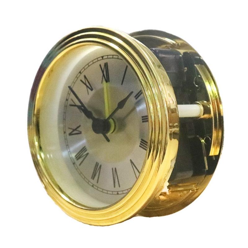 Eleganter 3-Zoll Snooze-Wecker-Einsatz mit arabischen oder römischen Ziffern Zifferblatt Runder Uhreneinsatz für Bastelprojekte