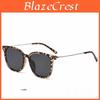 Lunettes de soleil carrées Uv400 pour la conduite avec verres PC et monture en métal pour les passionnés de mode