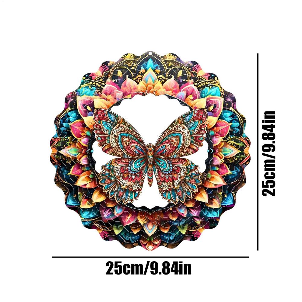 

1pcs Wind Spinners Hanging Outdoor Garden Decor Metal Sculptures Kinetic Wind Chime Reflective Sun Catcher For Yard Garden