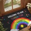 Rainbow Smile Sun Door Mat Suitable for Kitchen Dining Hall Foyer Bedroom Graduation Decoration Home Carpet