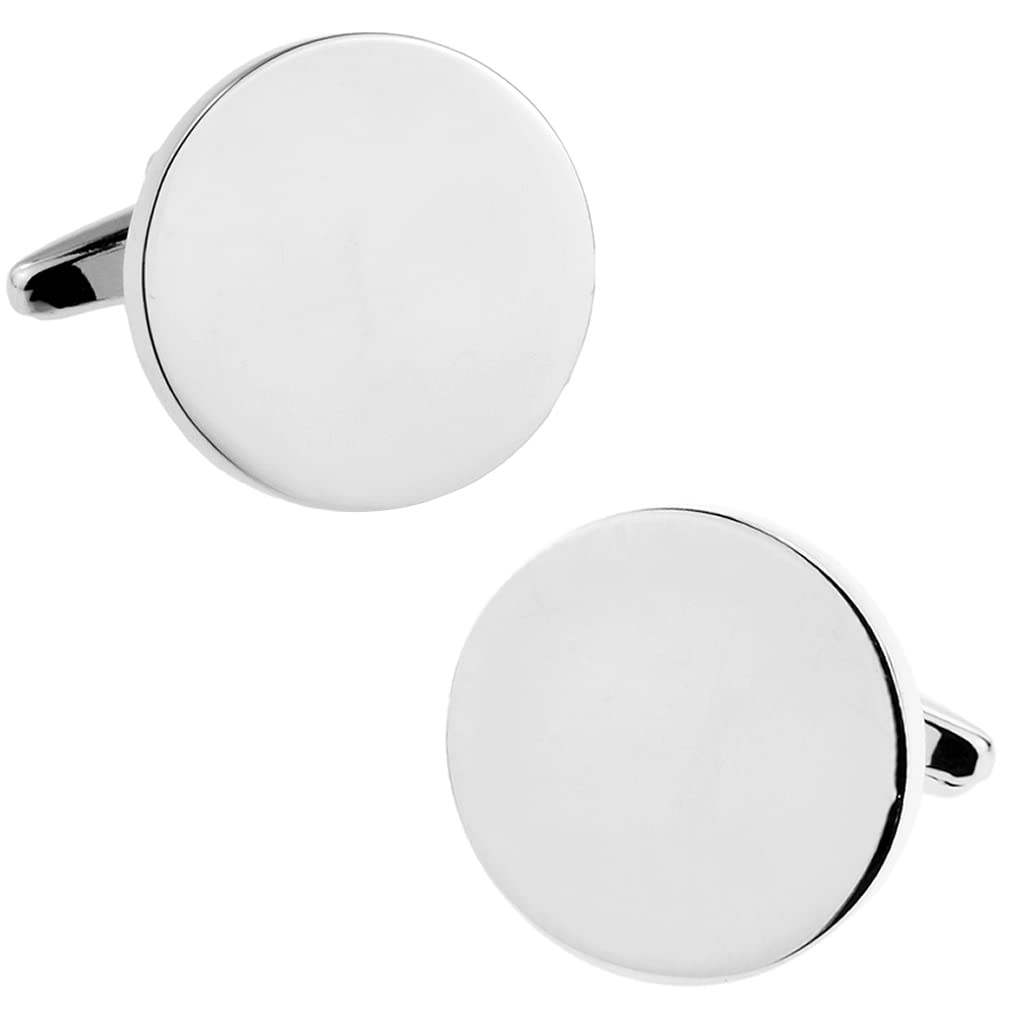 

Silver Deluxe Round Cufflinks Cufflinks Cufflinks n02853
