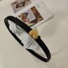 Color Love Cowhide Belt Women'S Korean Heart-Shaped Wide Waist Sealing Belt