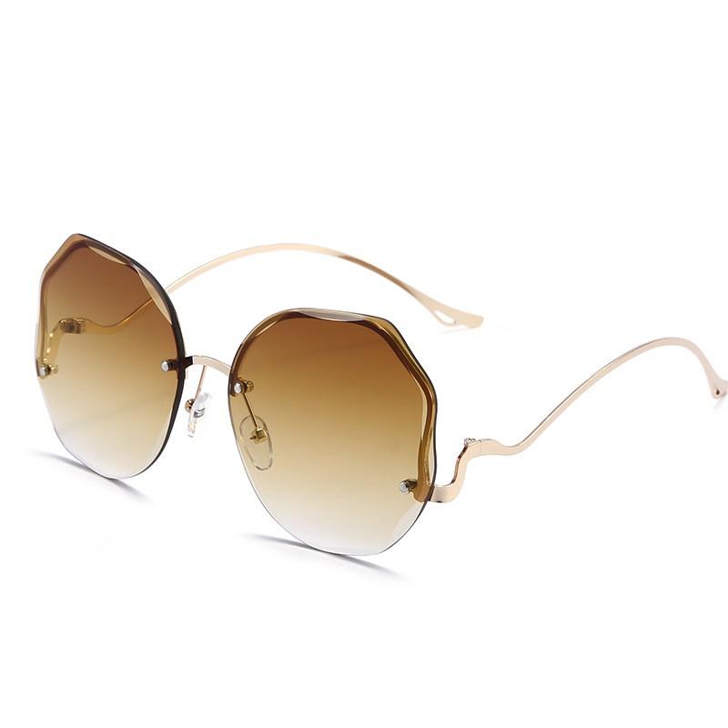 Exquisite Borderless Sunglasses Retro Gradient Unisex Mountaineering Cycling Glasses Summer Outdoor Sports