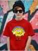 Bouncy SpongeBob Short Sleeve T Shirt Children Summer Cute Crewneck Casual Boys Girls 3-14
