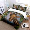 "Jungle-Themed Giraffe Art Set" Kid's and Adults' Bedroom Decor, Exquisite Three-piece Bedding Set Gift