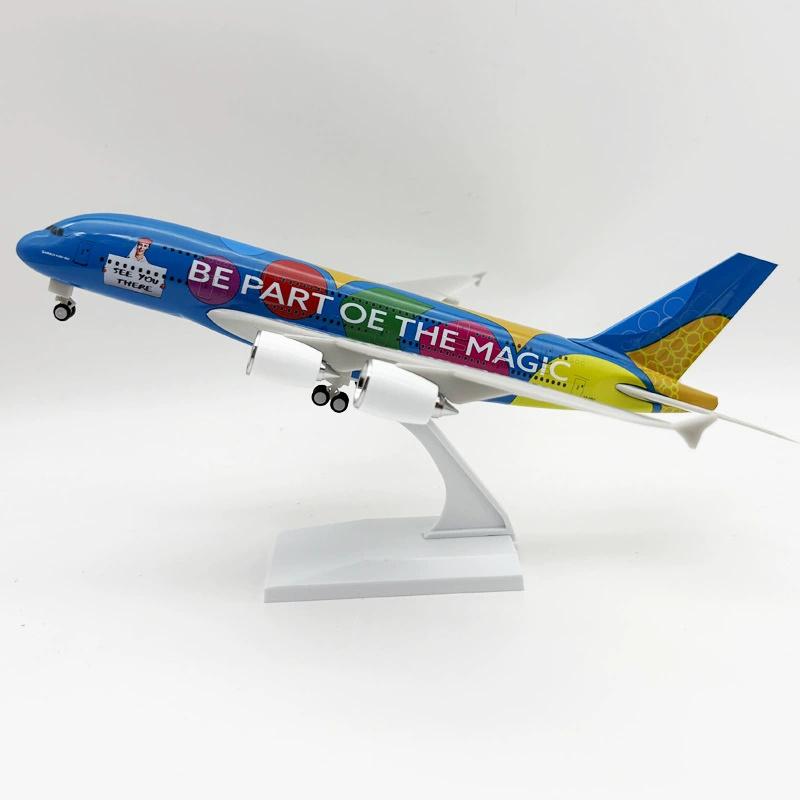 1/240 Scale Model Airplane Emirates A380 Dubai Expo Painting Machine Aircraft Models Resin 30CM Planes Collectible with Stand