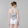 Butterfly Pattern Cute One-piece Triangle Racing Sports Swimming Pool Training Hot Suit Women's Slightly Fat Large Size