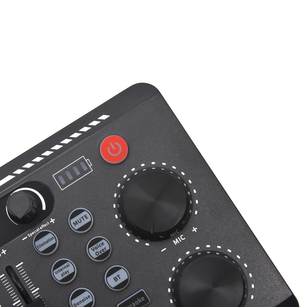 F998 Sound Card DJ Equipment Microphone Sound Card Console Studio Sound Card Kit Cable Phone Mixing Computer Live Voice Mixer