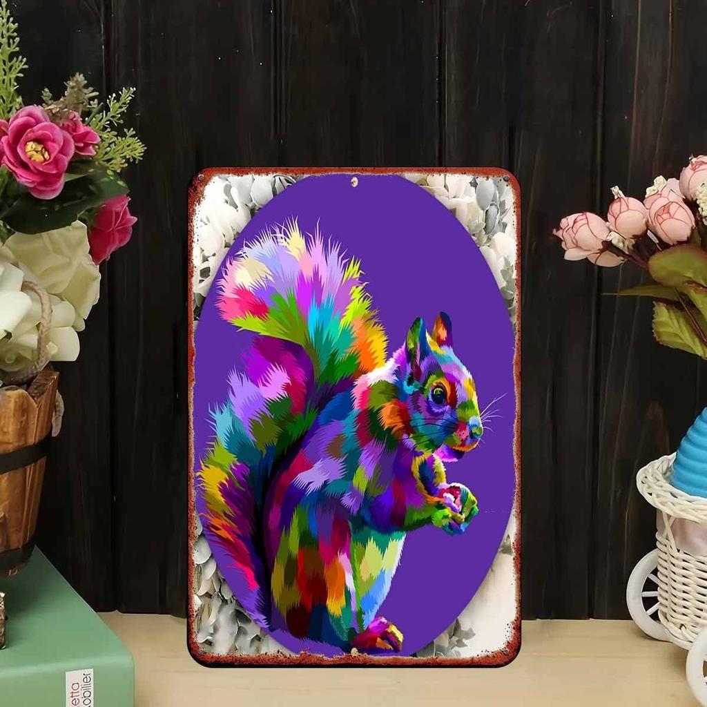 Retro Metal Sign Cute Pets Wall Decor Tin Plate Art for Living Room Bar Cafe