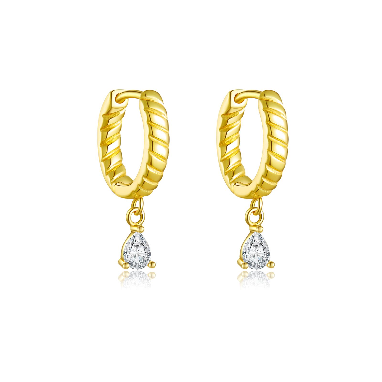 

ANDYWEN 925 Sterling Silver Hoop Earrings 18K Gold Plated Earrings Drop Cubic Zirconia pendant Earrings Women Fine Jewelry m