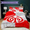 FSV Mainz 05 Pattern Bedding Uilt Set Uilt Cover Pillowcase Home Decoration Birthday Gift (1 * Duvet Cover + 2 * Pillowcase Without Core)