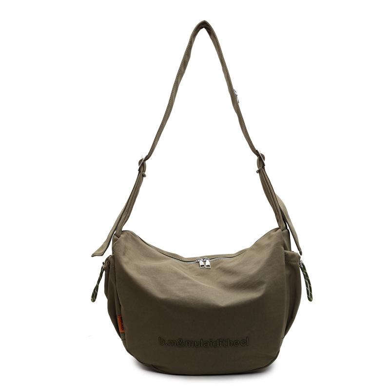 Popular Canvas Bag Women 2026 New Commuter Versatile Casual Messenger Bag To Work Large Capacity Shoulder Bag