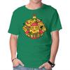 Unisex Crew Neck T-Shirt Xmas Doodle Ornament Graphic Short Sleeve Casual Tee