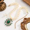 Luxury Necklace Earrings Set Elliptical Crystal Women Jewelry Set  Jewelry Accessories