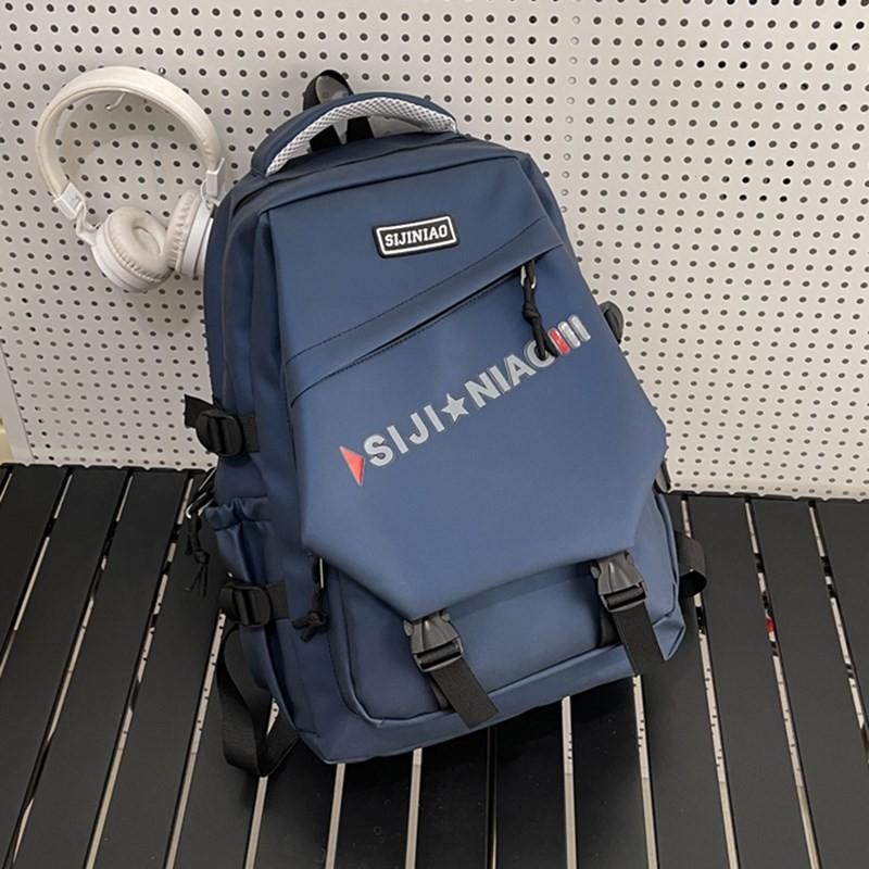 Unisex Oxford Letter Bookbag With Antiburden Features For High School Students