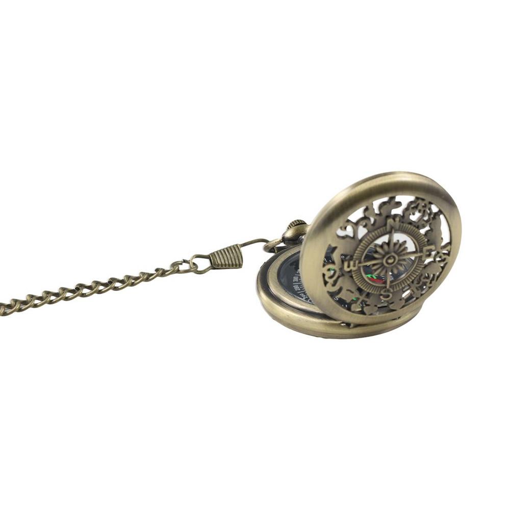 Camping Tourism Pocket Watch Compass Outdoor Navigation Portable Compass Vintage Bronze Compass