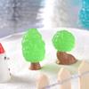 Cute Luminous Cartoon Small Tree Micro Landscape Gardening Ornament DIY Transparent Resin Accessory