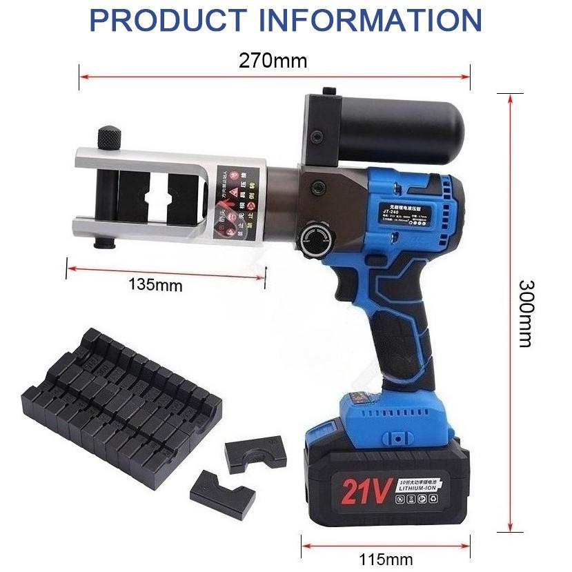 21V Rechargeable Portable Electric Hydraulic Crimping Pliers Crimping Pliers Copper/aluminum Cable Crimping Tool
