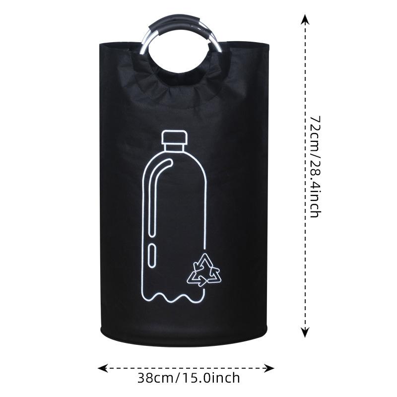 82l Large Capacity Empty Bottle Storage Basket With Aluminum Handle Toy And Clothes Organizer Bag Folding Dirty Laundry Basket