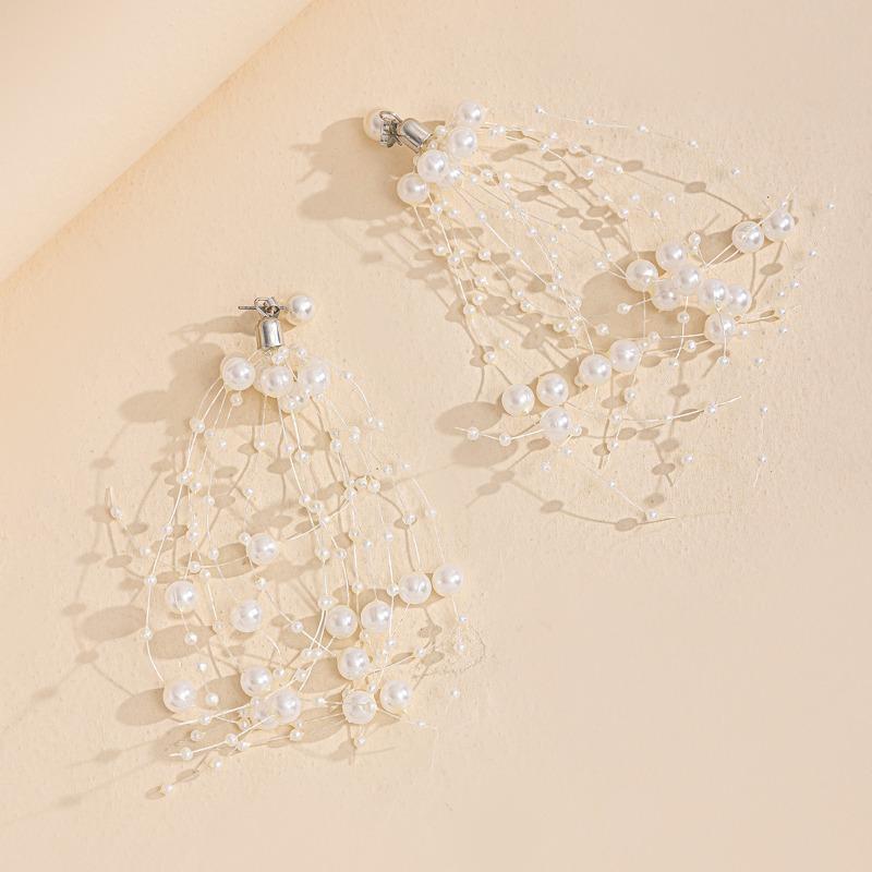 Light Luxury Retro Pearl Stud Earrings, High-end Sense, Gypsy Fashion Fringed Earrings, Personality Temperament, Earrings, Women