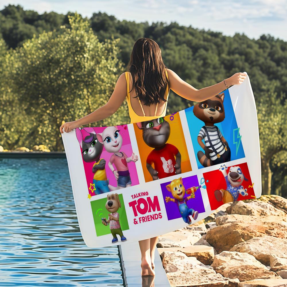 Talking T-Tom And F-Friends Towel Quick Drying Beach Towels Are Suitable For Swimming Pools Camping Yoga And The Gym