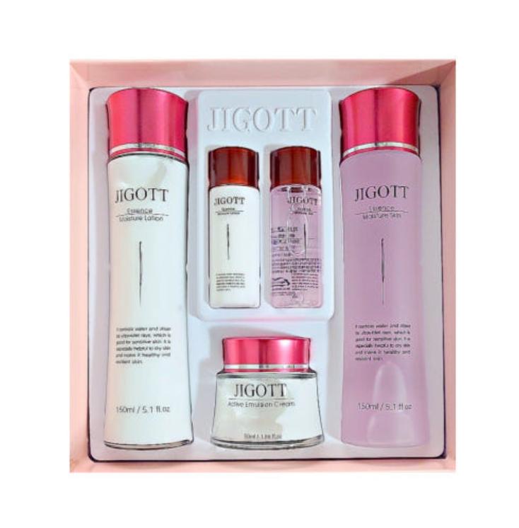 Jigott Essence Moisture Skin Care Set – Toner, Essence & Moisturizer