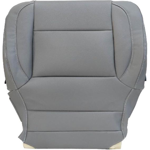 NLQR Pokrowiec na dolną część siedzenia kierowcy lub pasażera, skóra bez perforacji, czarny #H2U H1Y 4AA Kompatybilny z Chevy Silverado Sierra Tahoe